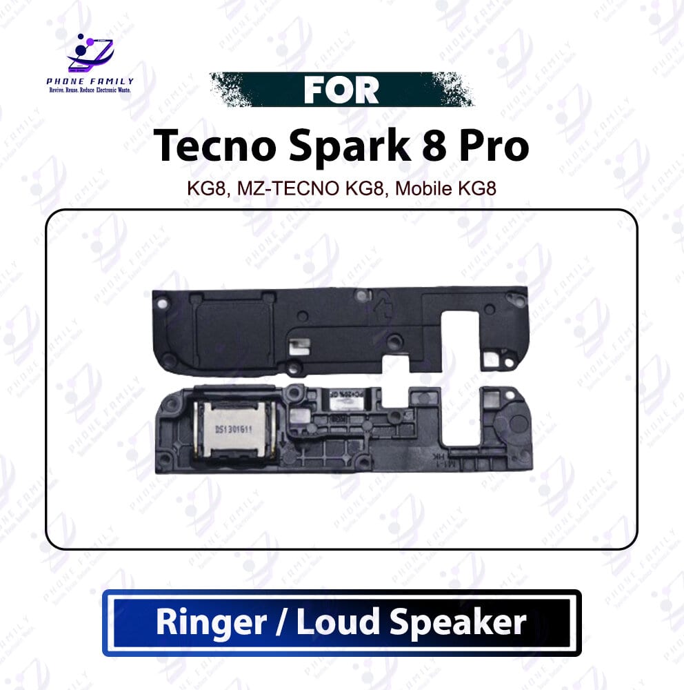Tecno Spark 8 Pro Loud Speaker Ringer Buzzer Module Sound Box Replacement Repair Spare Part Compatible For KG8, MZ-TECNO KG8, Mobile KG8 Loudspeaker Price in Bangladesh - Mobile.com.bd