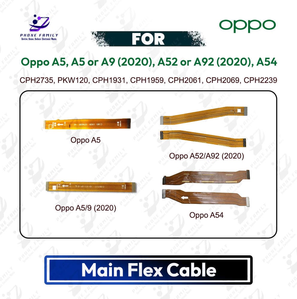 Oppo A5, A5 or A9 (2020), A52 or A92 (2020), A54 Main Board Motherboard Connector Flex Cable - Price in Bangladesh