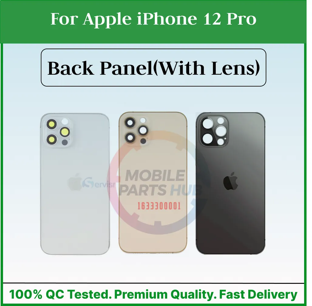For Apple iPhone 12 Pro Back Panel/Backshell/ Casing + Camera Lens +Side Button With Logo-All Colors Available Back Panels & Housings Price in Bangladesh - Mobile.com.bd