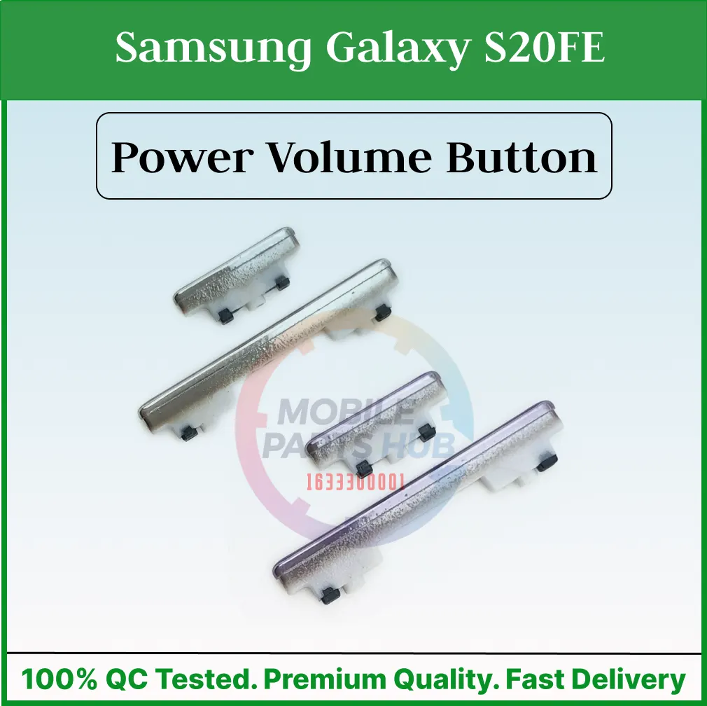 Compatible with Samsung Galaxy S20FE External Side Buttons Power On Off + Volume Control Button Outside Side Keys Replacement Parts - Price in Bangladesh