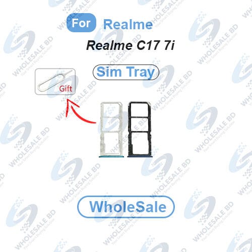 Realme C17 7i Sim Tray and Micro SD Card Slot Replacement (Free High Quality Sim Ejector Pin) (Wholesale) Sim Card Tray Price in Bangladesh - Mobile.com.bd