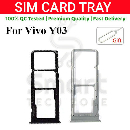 Vivo Y03 Sim Tray Micro SD Card Slot with Sim Ejector Pin Replacement Part Replacement Parts Price in Bangladesh - Mobile.com.bd