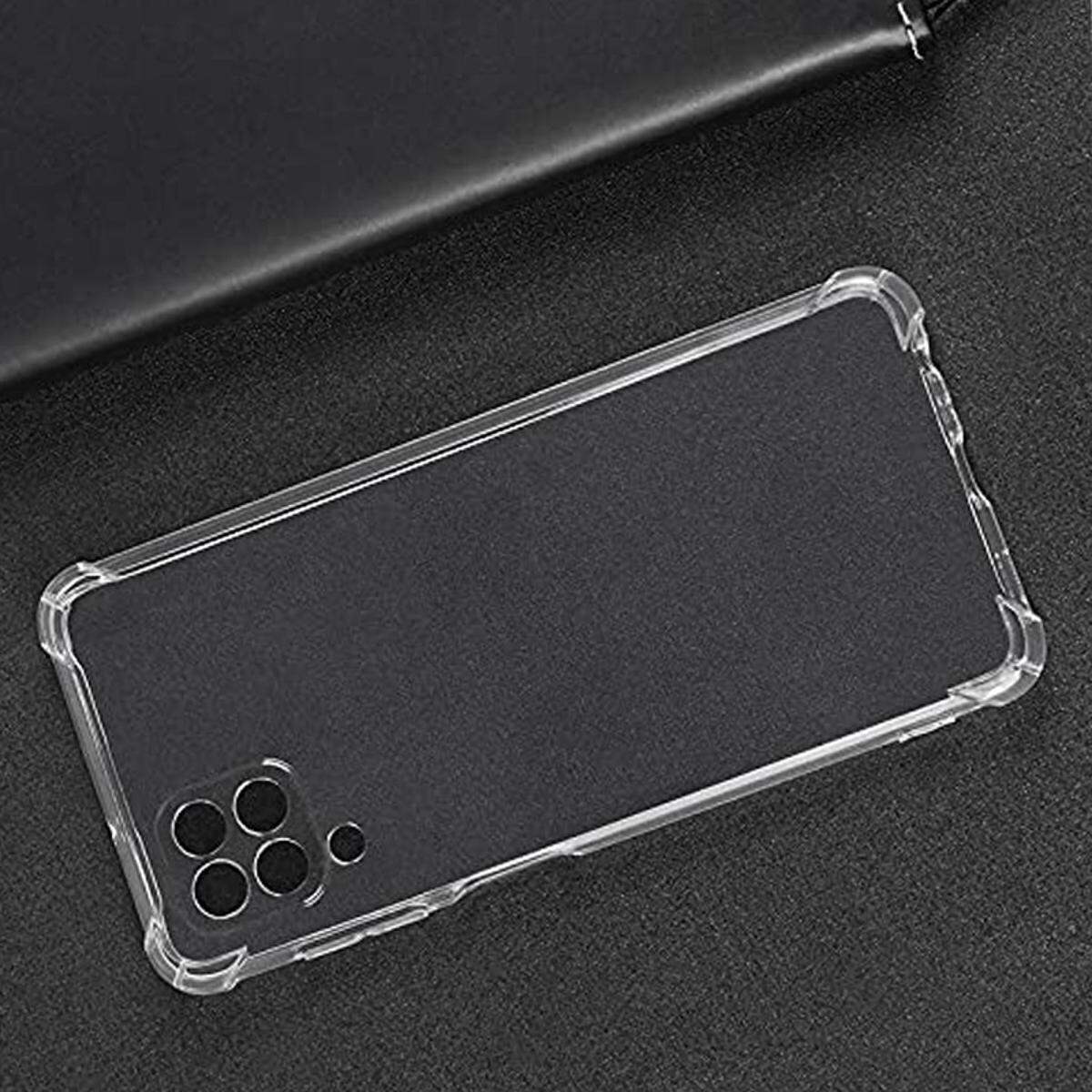 For Samsung Galaxy A22 4G / Samsung Galaxy F22 / Samsung Galaxy M32 Edge-Reinforced Shockproof Cushion Back Clear Hybrid Transparent Sof Silicon Cover Casing