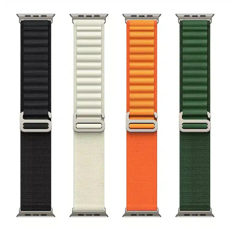 Apple Watch Strap Belt Nylon Strip Apple Alpine Metal lock Band For 49/45/44/42mm Customize Apple Watch with Stylish nylon belt strap for apple loop - Price in Bangladesh