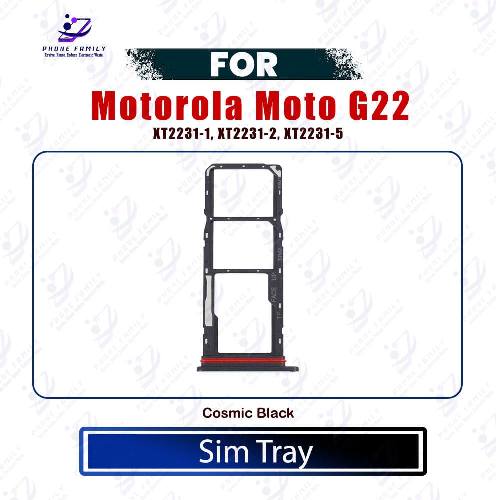 Motorola Moto G22 Sim Tray / Sim Slot /SD Card Tray /Holder Card compatible Replacement Parts (XT2231-1, XT2231-2, XT2231-5) - Price in Bangladesh