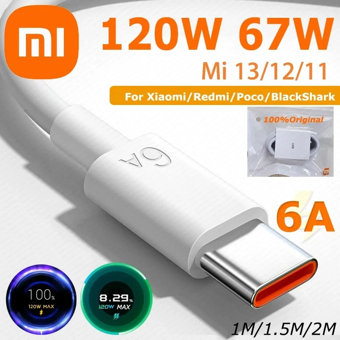 Xiaomi Type-C 6A 7A 33w 67W 120W Turbo Charger Cable Quick Charging Type C USB Line For Mi 9 10 11 Pro 9Se CC9 Pro Note 10 Lite Redmi K MI 10T Pro 5G 10i Poco X3 Type C Fast Charging Cable 1M Redmi Note 9 10 K30 Ultra POCO M3 Pro 5G Mi 11 Lite- White Chargers Adapters Price in Bangladesh - Mobile.com.bd
