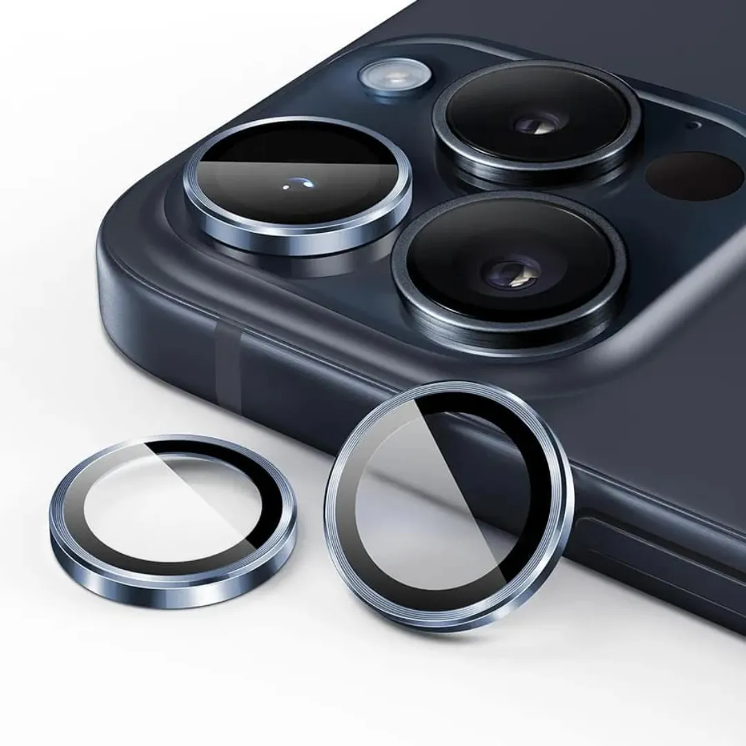 For Apple Iphone 15 Pro 6.1 / Iphone 15 Pro Max 6.7 Camera Lens Protector Hd Tempered Metal Glass Camera Screen Protector Cover Film Accessories (1 Set/ 3Pcs)