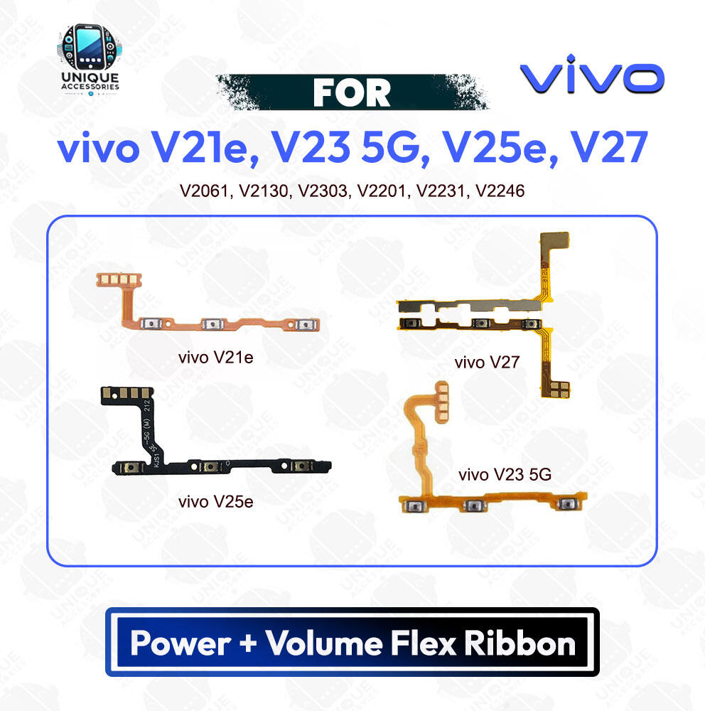 vivo V21e, V23 5G, V25e, V27 Power Button Volume/On Off Key Flex Cable Replacement Parts Flex Cables Price in Bangladesh - Mobile.com.bd