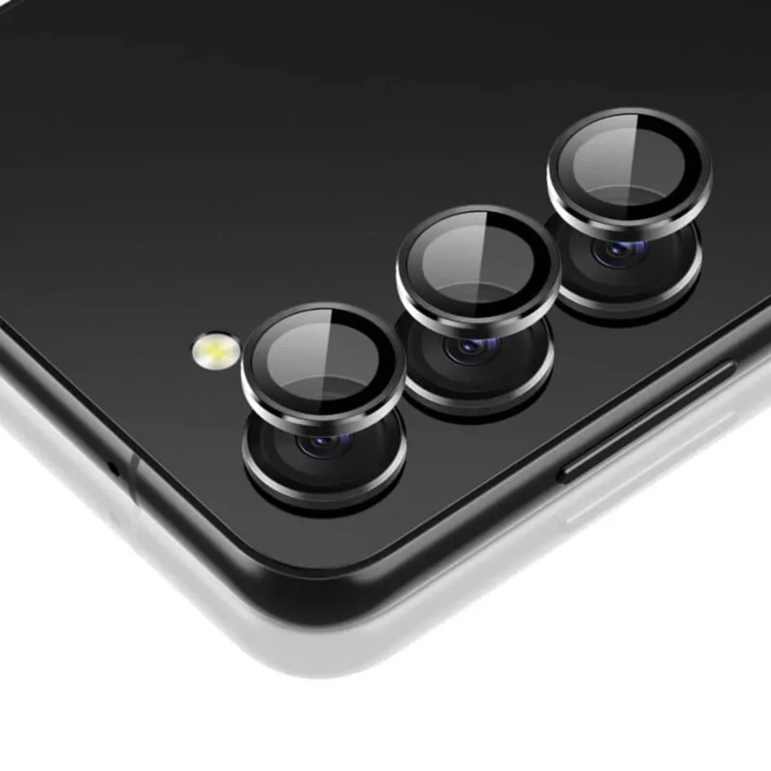 For Samsung Galaxy S23 / S23 Plus / S23+ 5G 3Pcs Camera Lens Protector Rings Aluminum + Tempered Glass Scratch Resistant (Black) Phone Cases & Covers Price in Bangladesh - Mobile.com.bd