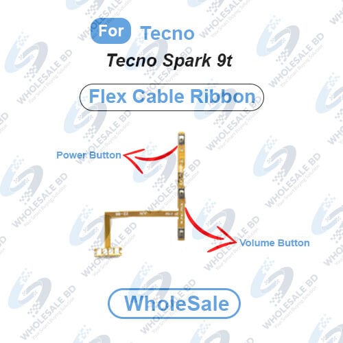 Tecno Spark 9t Power On/Off Switch Button Side Volume Up Down Buttons Flex Cable Replacement Parts (Wholesale) Other Parts Price in Bangladesh - Mobile.com.bd
