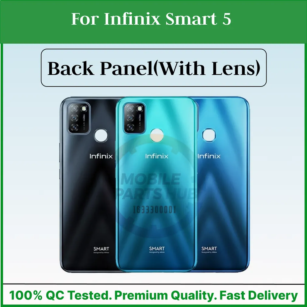 For Infinix Smart 5 Back Panel/Backshell/ Casing +Camera Lens + Side Button With Logo-All Colors Available Back Panels & Housings Price in Bangladesh - Mobile.com.bd