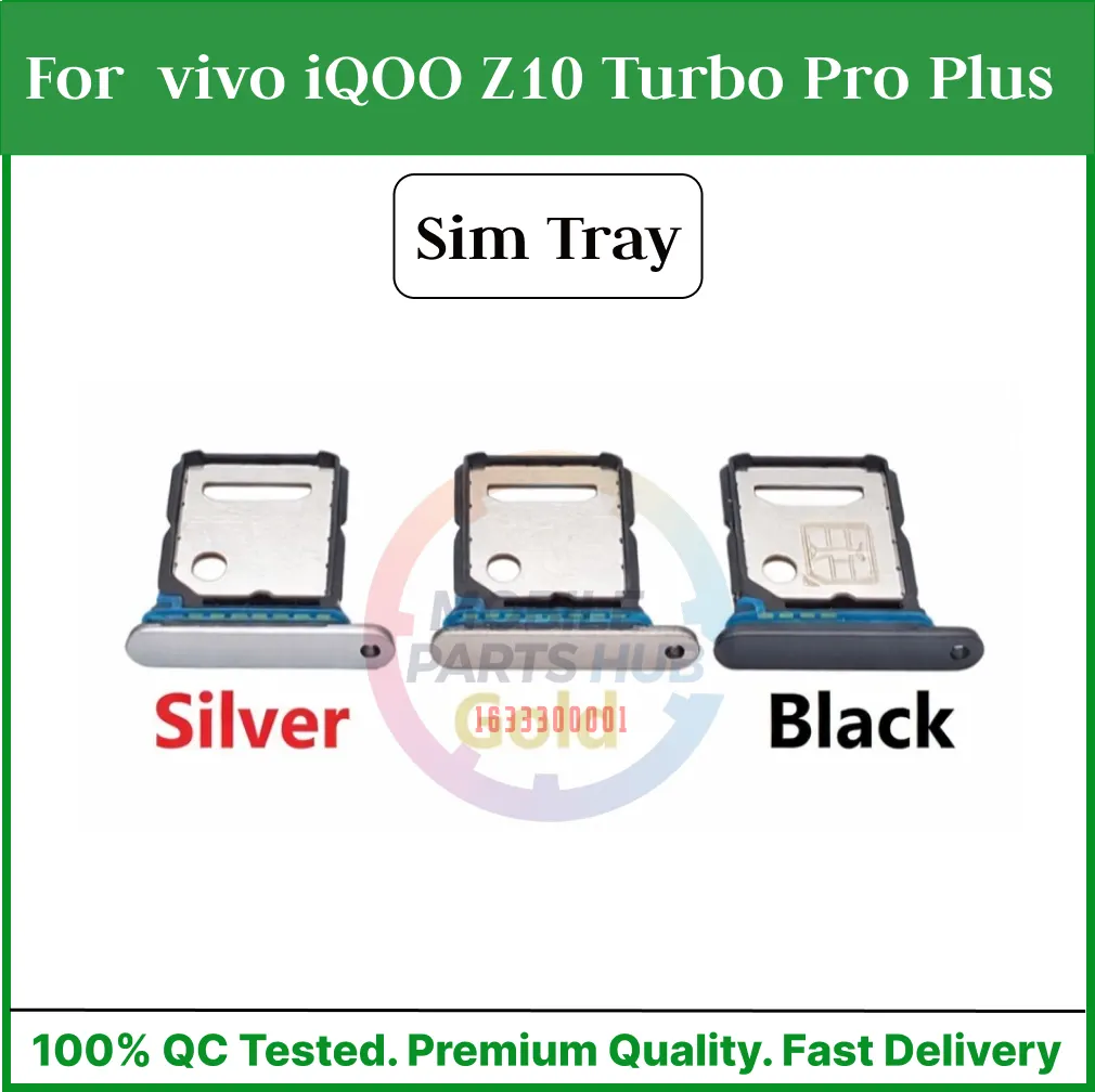 Vivo iQOO Z10 Turbo Pro Plus  Sim Tray Micro SD Card Slot with Sim Ejector Pin Replacement Part Sim Trays & Ejector Pins Price in Bangladesh - Mobile.com.bd