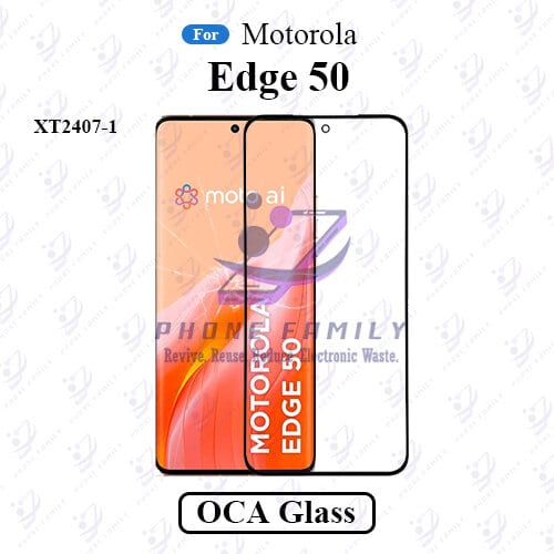For Motorola Edge 50 XT2407-1 Display Touch Screen Front Glass Lens + Lamination OCA , Not Tempered Glass Protector Oca Glass Price in Bangladesh - Mobile.com.bd
