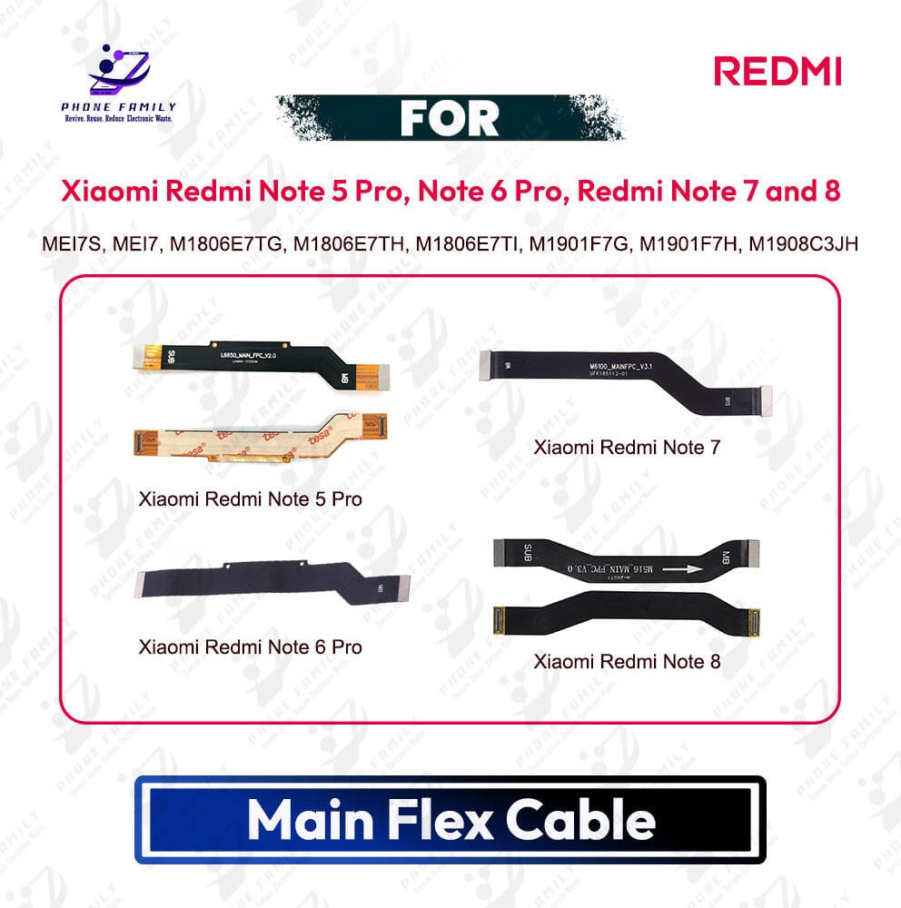 Xiaomi Redmi Note 5 Pro, Note 6 Pro, Redmi Note 7 and 8 Main Board Motherboard Connector Flex Cable - Price in Bangladesh