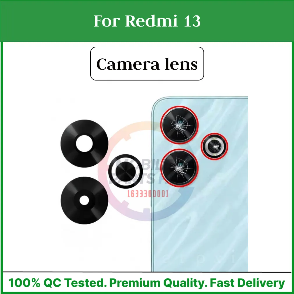 Camera Main Glass Lens for Redmi 13 Replacement Part (Not Tempered Camera Glass Protector) Mobile Parts & Accessories Price in Bangladesh - Mobile.com.bd
