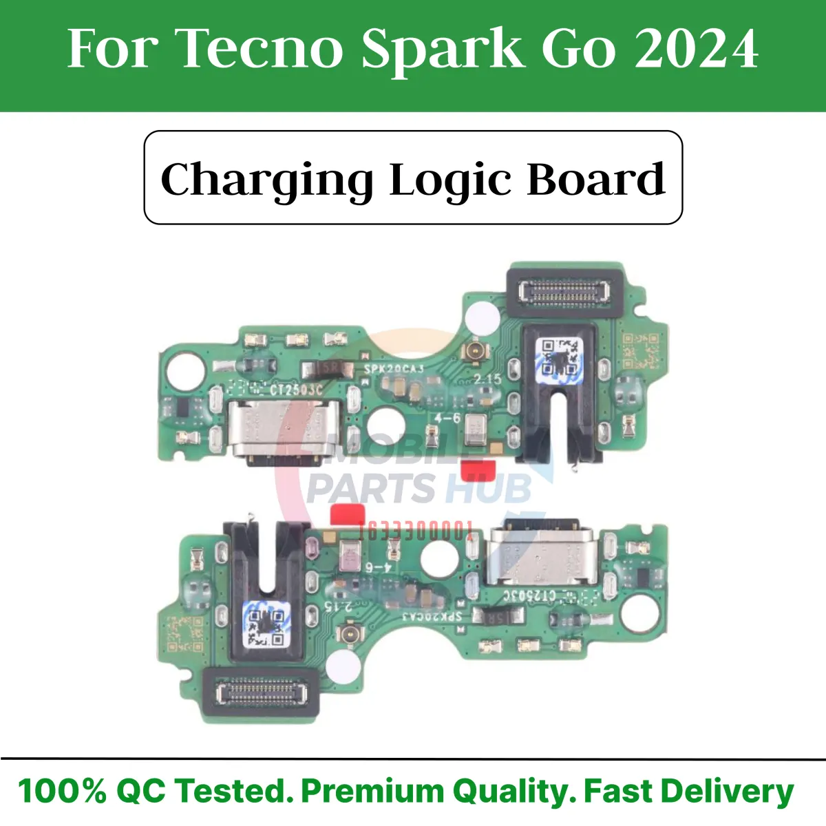 Charging Logic Board For Tecno Spark Go 2024 Charging Port USB Plug PCB Dock Connector Spare parts Charging Port Parts Price in Bangladesh - Mobile.com.bd