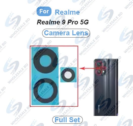 Realme 9 Pro 5G Main Rear Camera Glass Lens 64MP-AI Dual Camera (Not Camera Protector) Replacement Parts - Price in Bangladesh