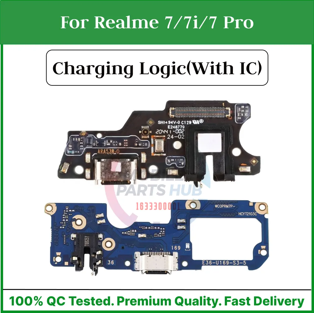 Charging Logic Board For Realme 7 7i 7 Pro Charging Port USB Plug PCB Dock Connector Spare parts Charging Port Parts Price in Bangladesh - Mobile.com.bd