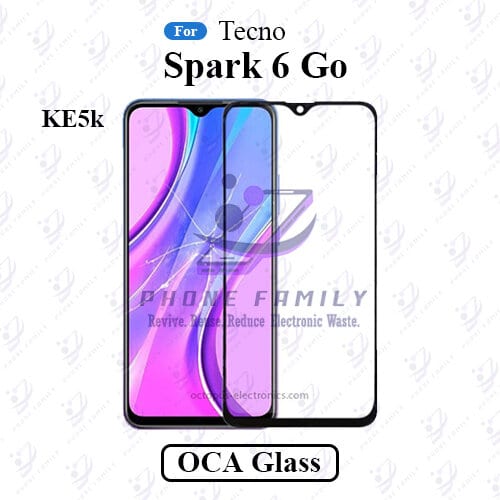 For Tecno Spark 6 Go KE5k LCD Display Touch Screen Front Glass Lens + Lamination OCA Oca Glass Price in Bangladesh - Mobile.com.bd