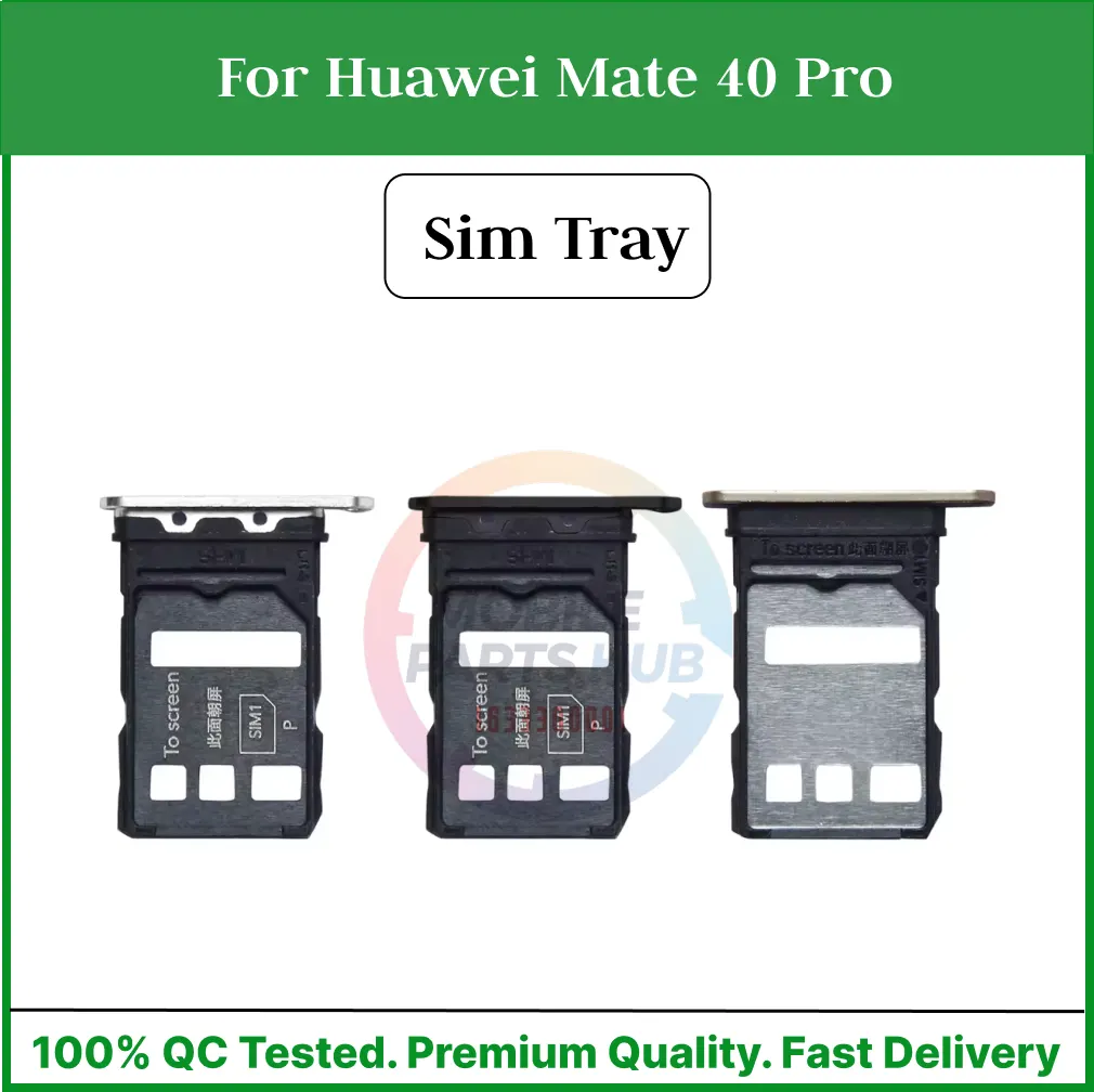 Huawei Mate 40 Pro Sim Tray Micro SD Card Slot with Sim Ejector Pin Replacement Part - Price in Bangladesh