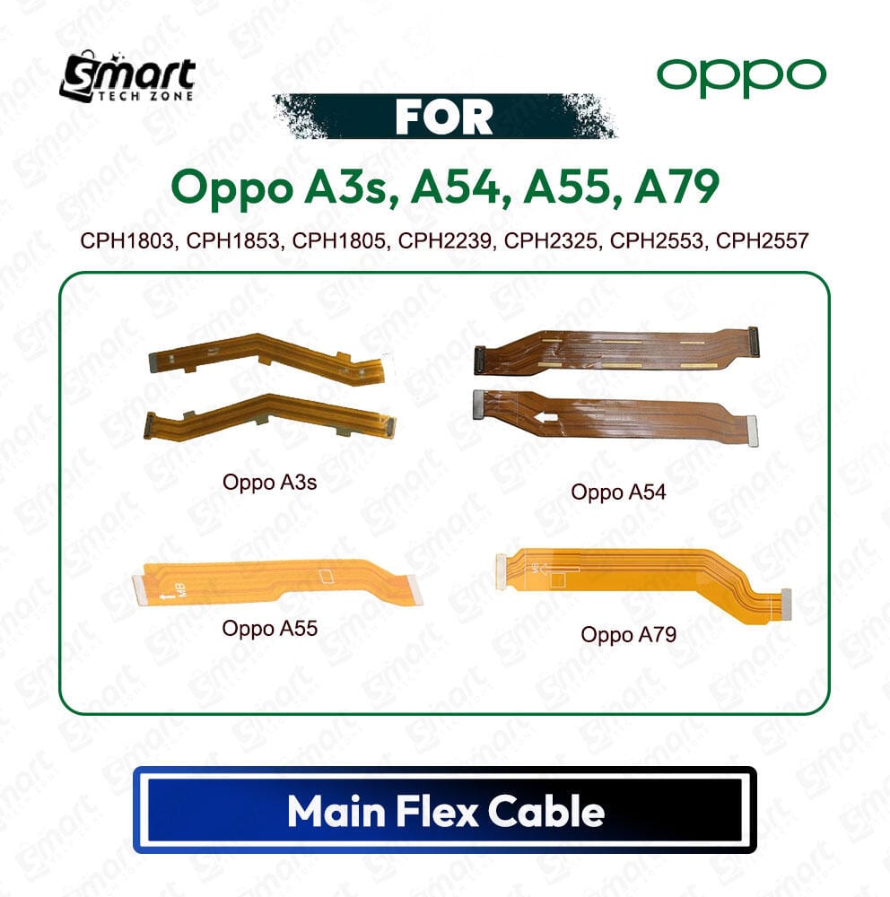 Oppo A3s, A54, A55, A79 Main Board Motherboard Connector Flex Cable PCB Board Repair Spare Part Replacement | CPH1803, CPH1853, CPH1805, CPH2239, CPH2325, CPH2553, CPH2557 Flex Cable Ribbon Price in Bangladesh - Mobile.com.bd