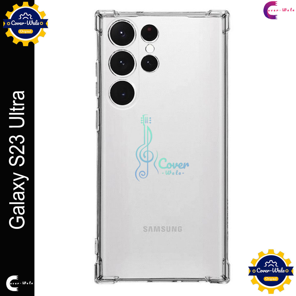 Transparent back cover For Samsung Galaxy S23 Ultra 5G Luxury transparent Protect Back Cover Soft Case