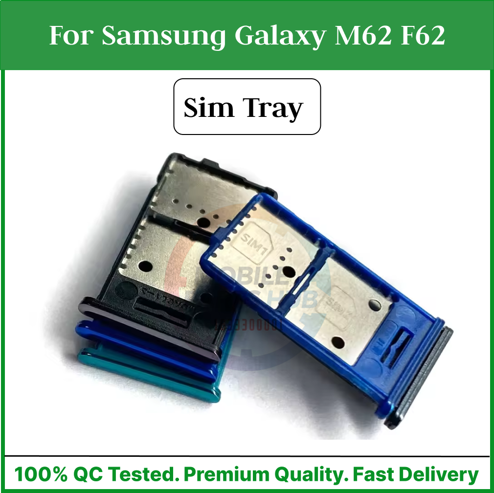 Samsung Galaxy M62 F62 Sim Tray Micro SD Card Slot with Sim Ejector Pin Replacement Part Mobile Parts & Accessories Price in Bangladesh - Mobile.com.bd