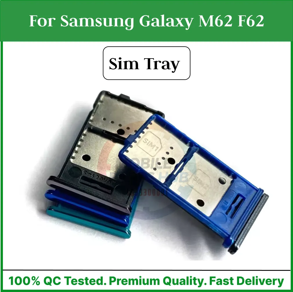 Samsung Galaxy M62 F62 Sim Tray Micro SD Card Slot with Sim Ejector Pin Replacement Part Sim Trays & Ejector Pins Price in Bangladesh - Mobile.com.bd