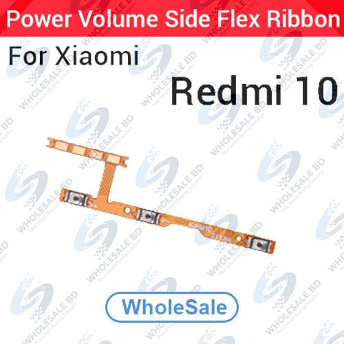 Xiaomi Redmi 10 Power On/Off Switch Button Side Volume Up Down Buttons Flex Cable Replacement Parts (Wholesale) - Price in Bangladesh