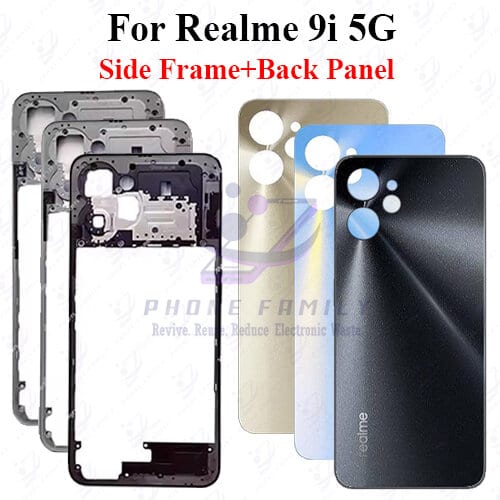 For Realme 9i 5G Full Body Housing ( Side Frame + Back Panel Without Camera Glass ) - Price in Bangladesh