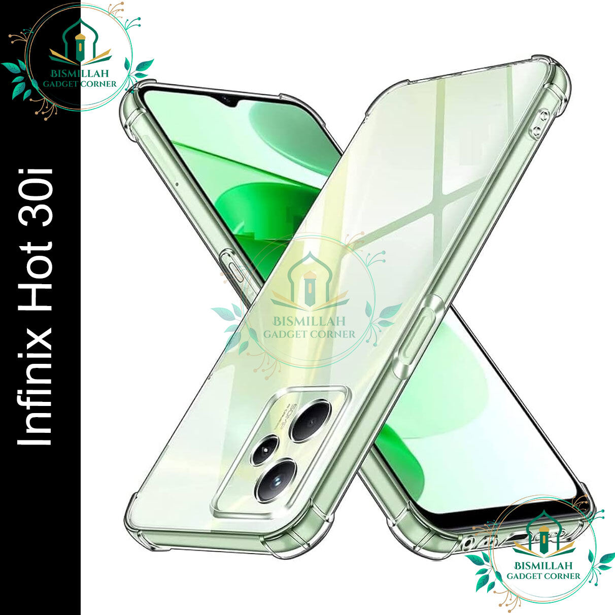 Transparent back cover For Infinix Hot 30i Luxury transparent Protect Back Cover Soft Case