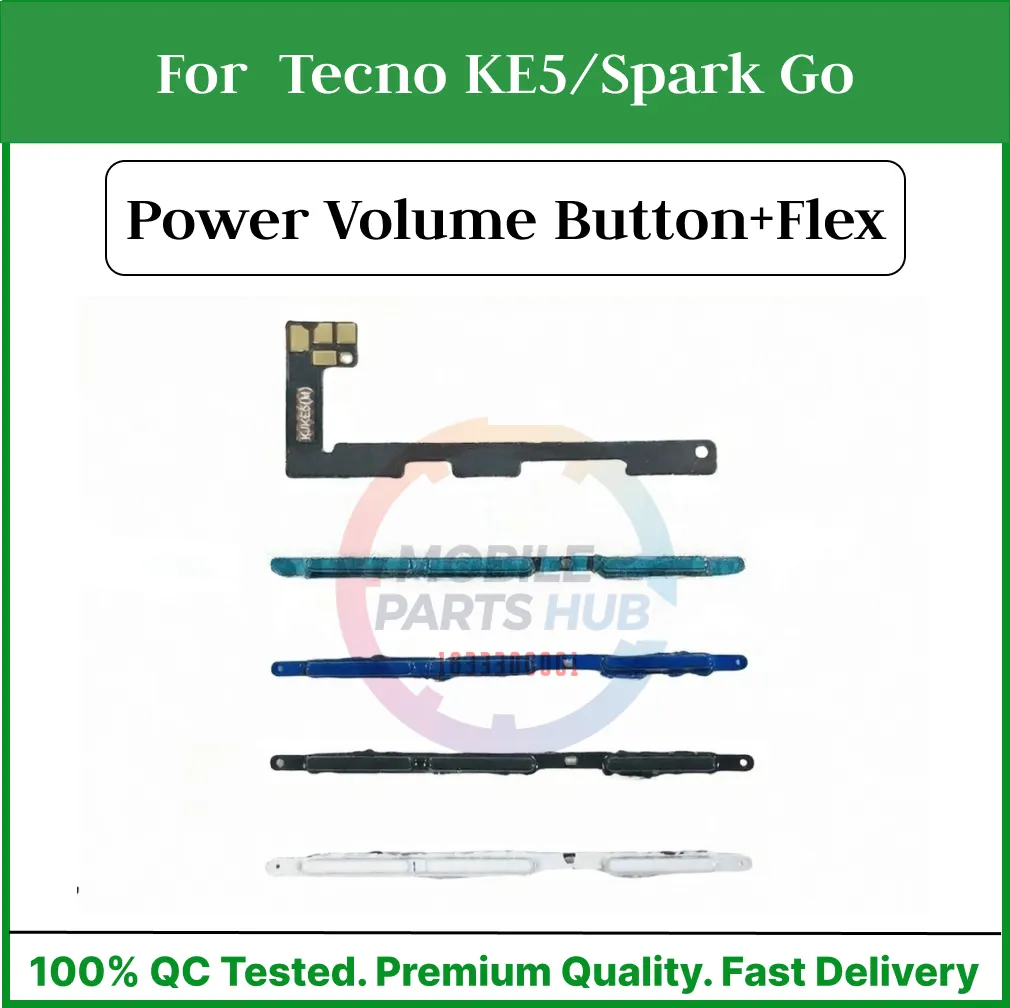  Tecno KE5/Spark Go Compatible With External Side Buttons Power On Off switch + Volume Control Button Outside Side Keys And Power Flex Cable switch Replacement Parts Flex Cables Price in Bangladesh - Mobile.com.bd