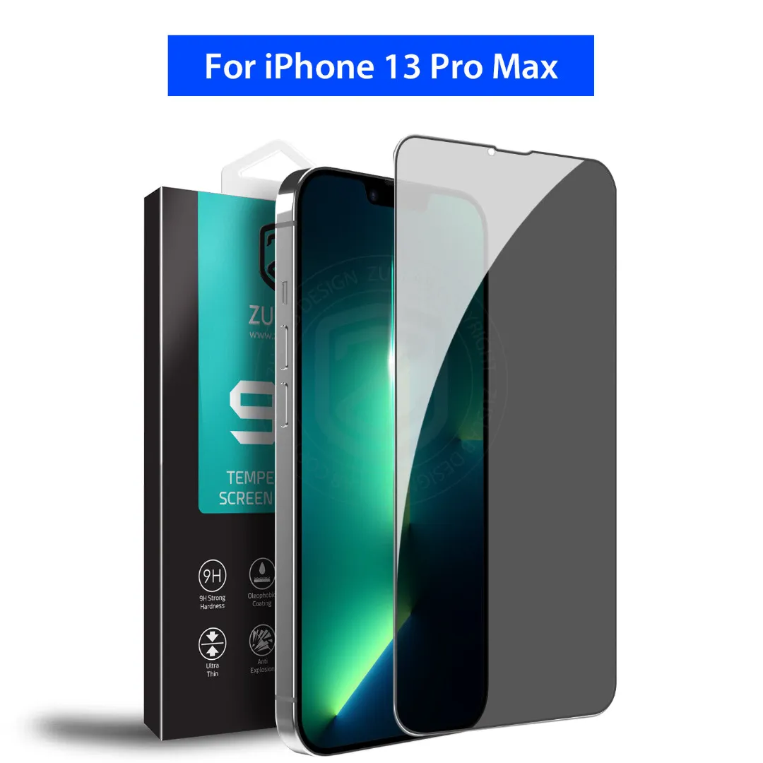 Premium 9H Privacy Tempered Glass Screen Protector For Apple Iphone 13 Pro Max