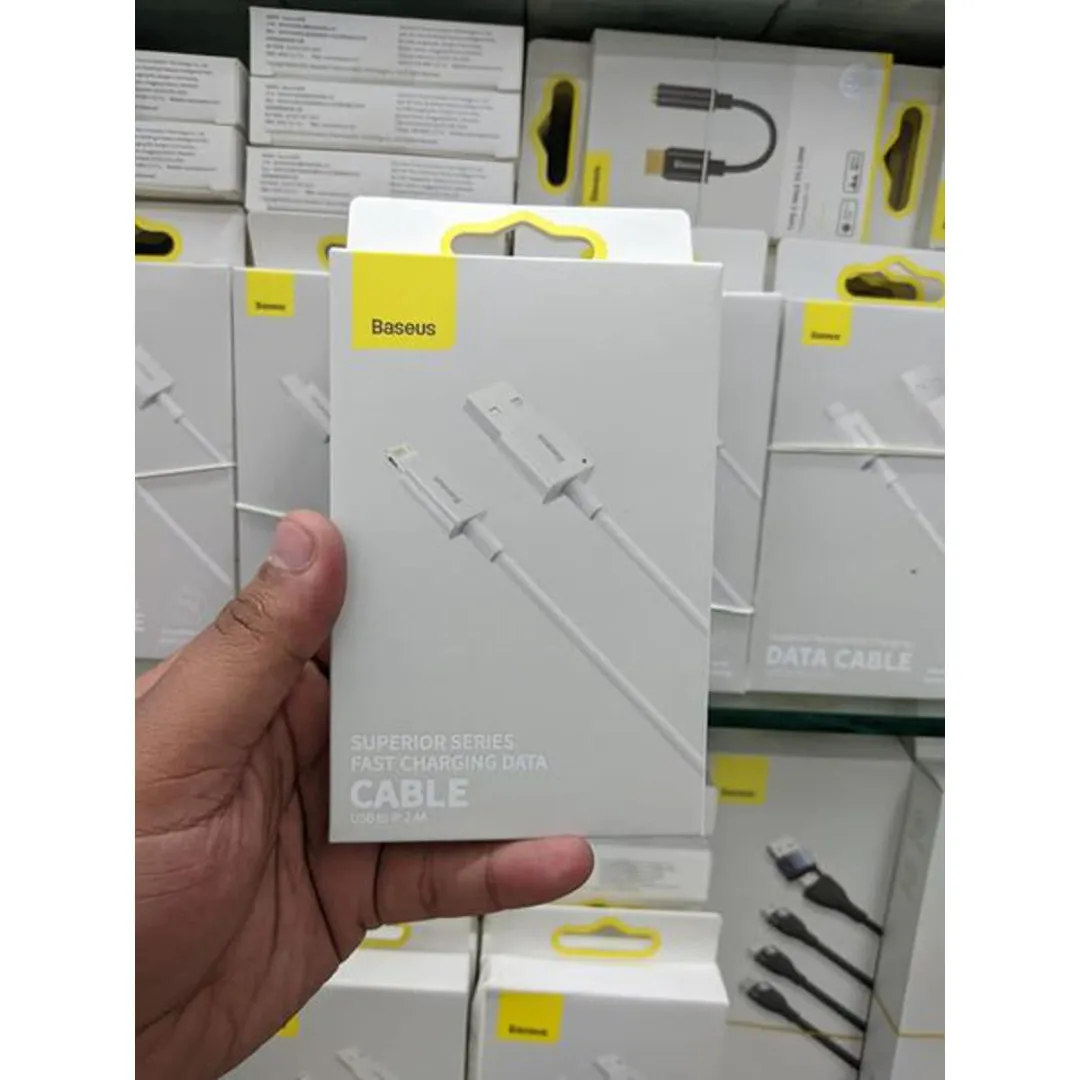 Official Baseus Superior Series Fast Charging Data Cable Usb To Lightning 2A 1M White - Price in Bangladesh