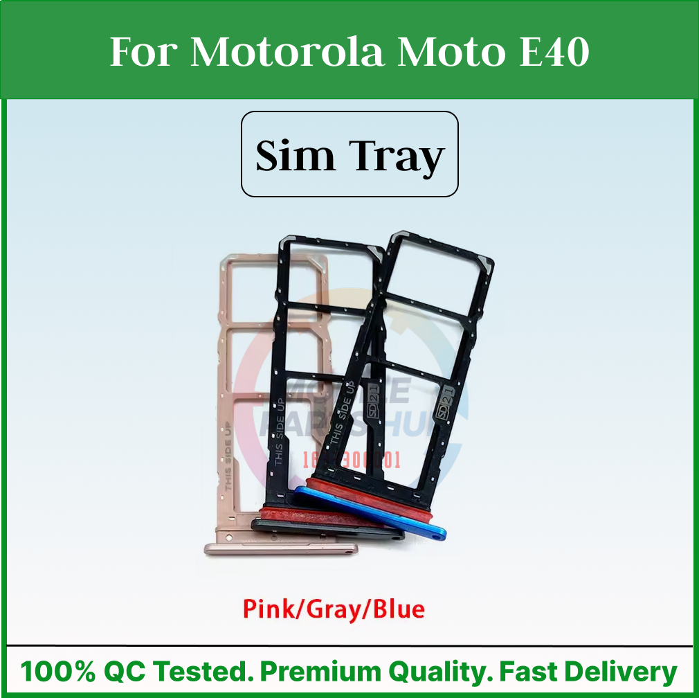 For Motorola Moto E40 Sim Tray Micro SD Card Slot with Sim Ejector Pin Replacement Parts Mobile Parts & Accessories Price in Bangladesh - Mobile.com.bd