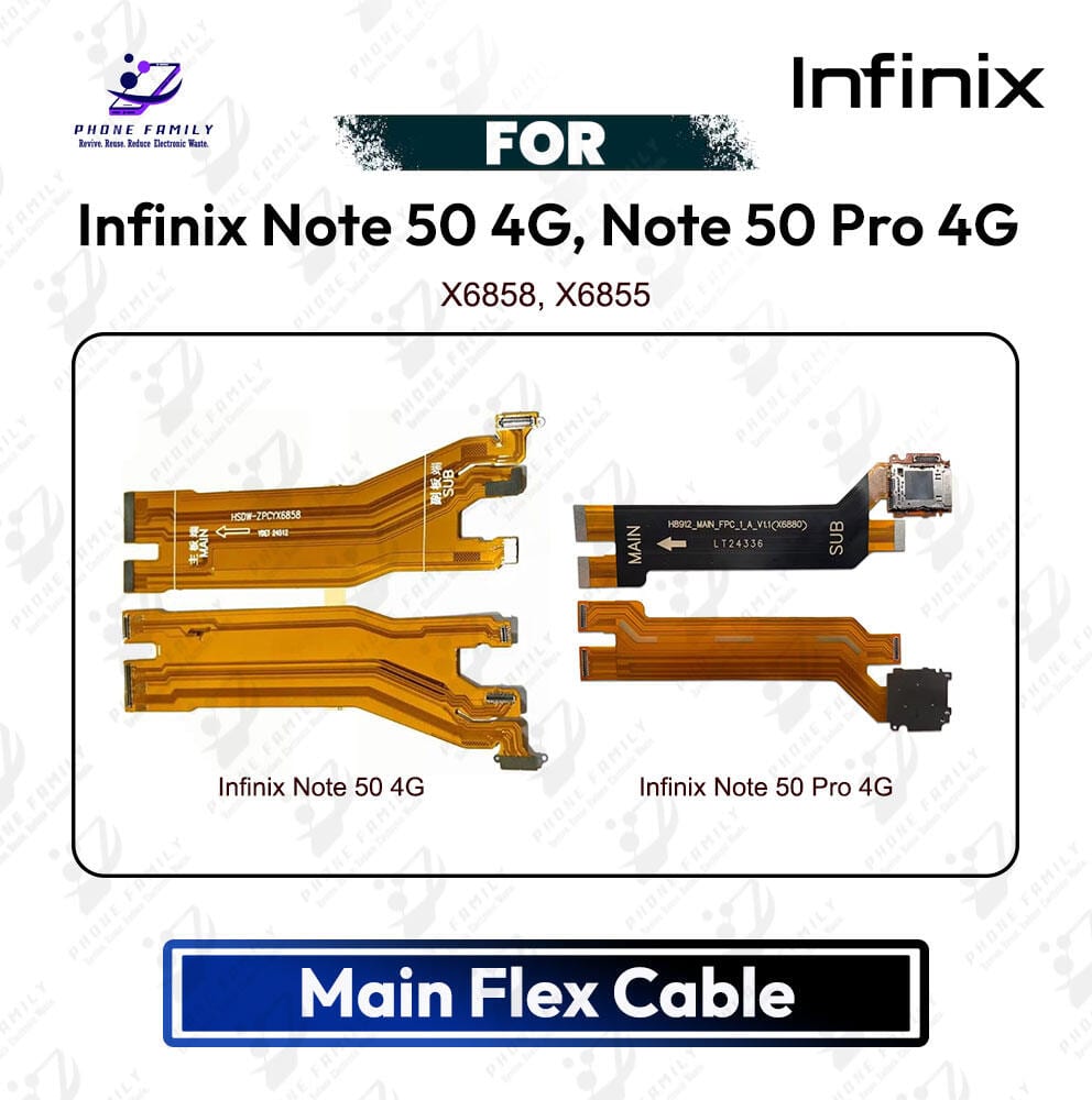 Infinix Note 50 4G, Note 50 Pro 4G Main Board Motherboard Connector Flex Cable - Price in Bangladesh