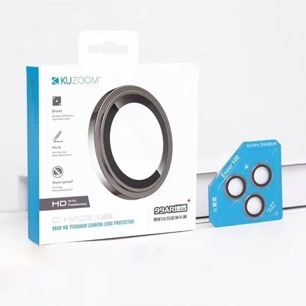 KUZ00M 99AR HD Titanium Camera Lens Protector for iPhone 15 Pro Max Screen Protectors Price in Bangladesh - Mobile.com.bd