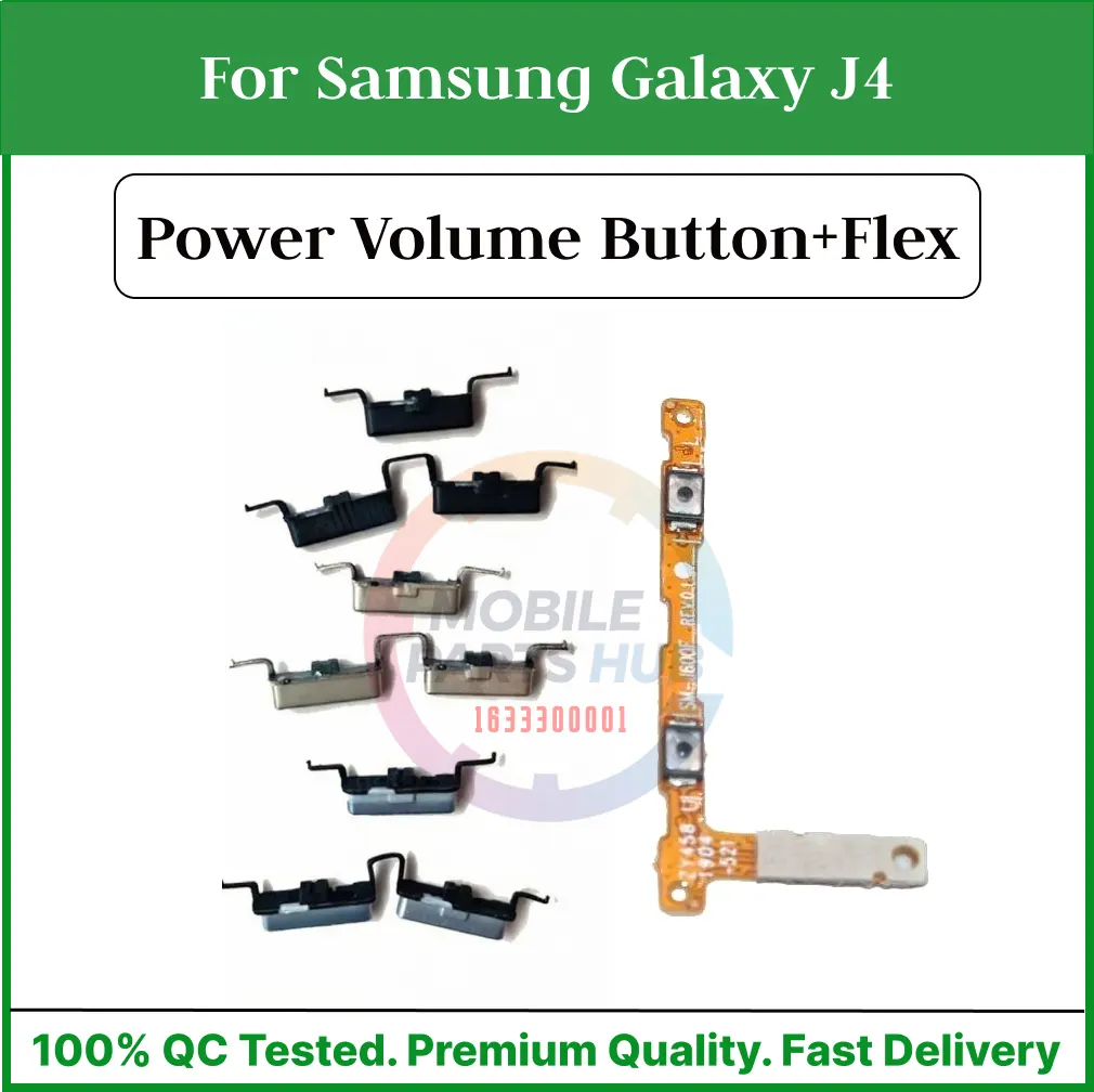 Samsung galaxy J4 Compatible With External Side Buttons Power On Off switch + Volume Control Button Outside Side Keys And Power Flex Cable switch Replacement Parts Flex Cables Price in Bangladesh - Mobile.com.bd
