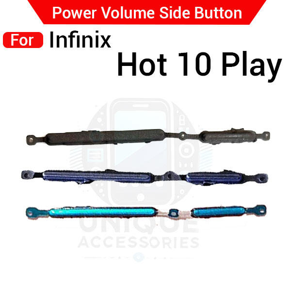 Infinix Compatible with Infinix Hot 10 Play External Side Buttons Power On Off + Volume Control Button Outside Side Keys Buttons & Key Parts Price in Bangladesh - Mobile.com.bd