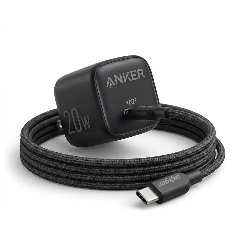 Anker Zolo 20W IQ & PD Charger with DexGen NEO Type-C to Type-C Cable Combo Cables Price in Bangladesh - Mobile.com.bd