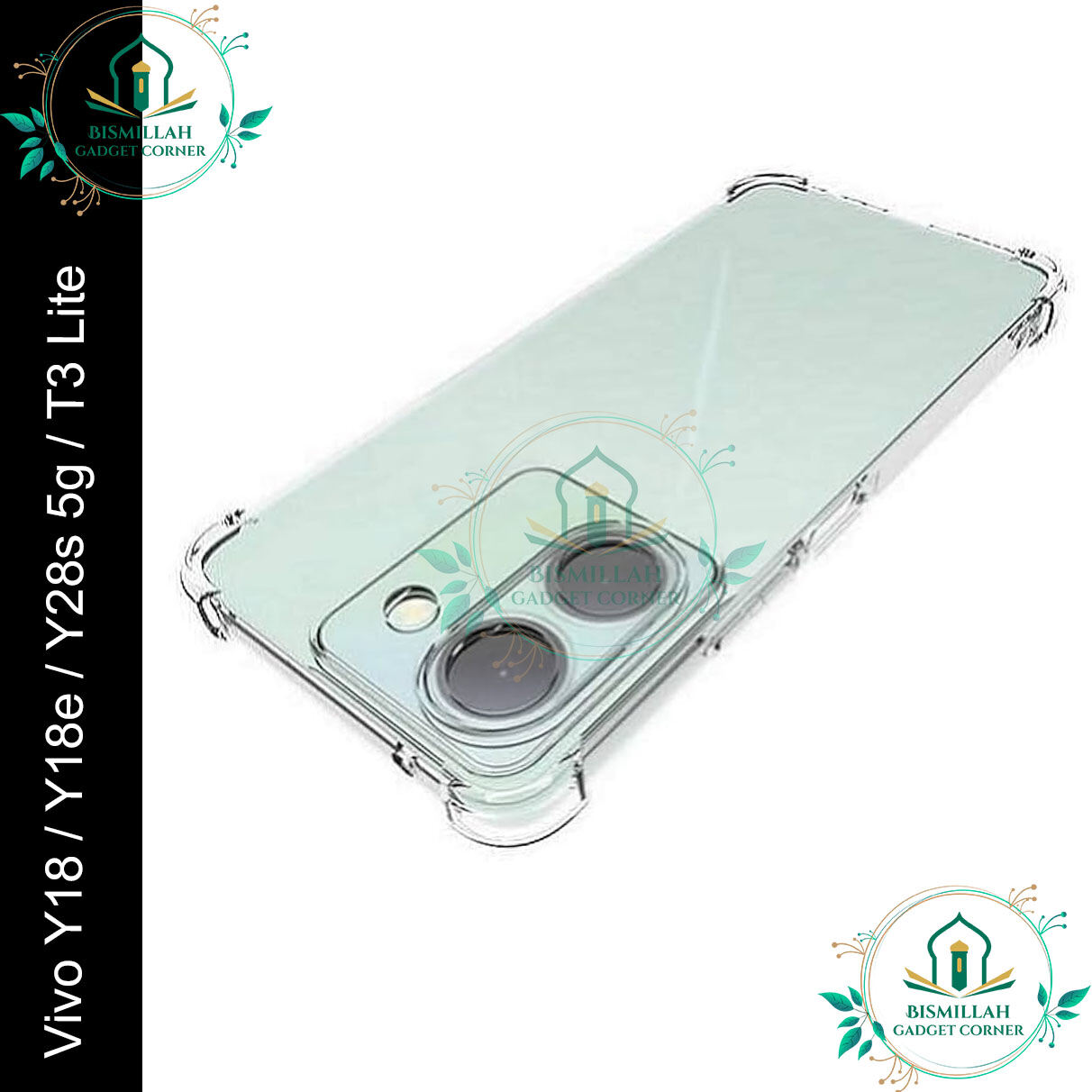 Transparent back cover For Vivo Y18 / Y18 Ultra / Y28s 5G / vivo T3 Lite Luxury transparent Protect Back Cover Soft Case - Price in Bangladesh