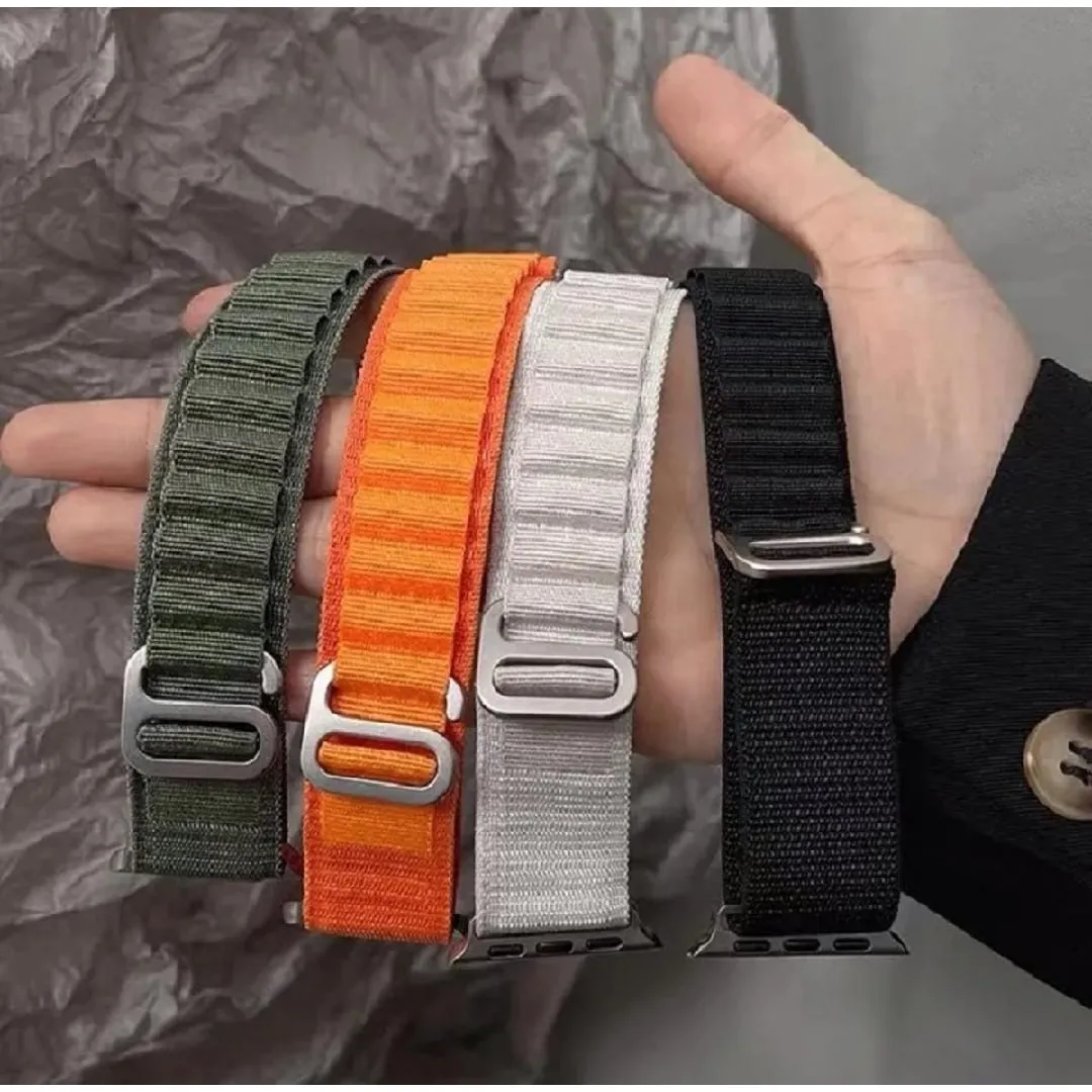 Metal Alpine Nylon Strap Band For Kd99,Hw8, Dt8, S8 Max, T800, W68, Tw8,Hw8, Watch 8 Ultra, Gs8 Ultra, N8, Zd8, Ultra Watch Series 8 Ultra Smart Watch Trail Metal Hook Loop Strap 42Mm/44Mm/45Mm/ 49Mm(Only Belt) - Price in Bangladesh