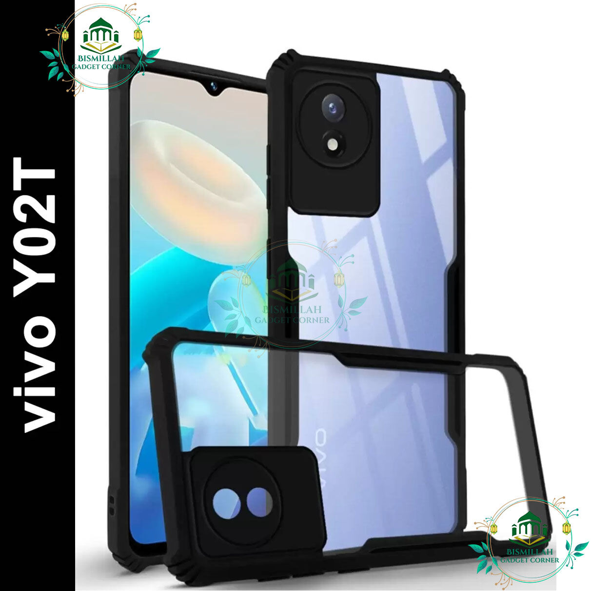 Vivo Xundd Back Cover for Vivo Y02T Transparent Hybrid Hard PC Back Bumper Case & Cover Price in Bangladesh - Mobile.com.bd