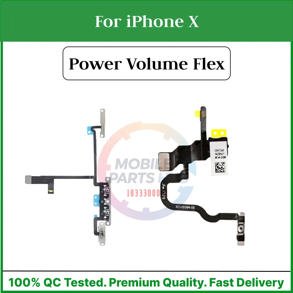 Apple iPhone X Power on / off Switch Button Side Volume Up Down Buttons Flex Cable Replacement Parts Flex Cables Price in Bangladesh - Mobile.com.bd