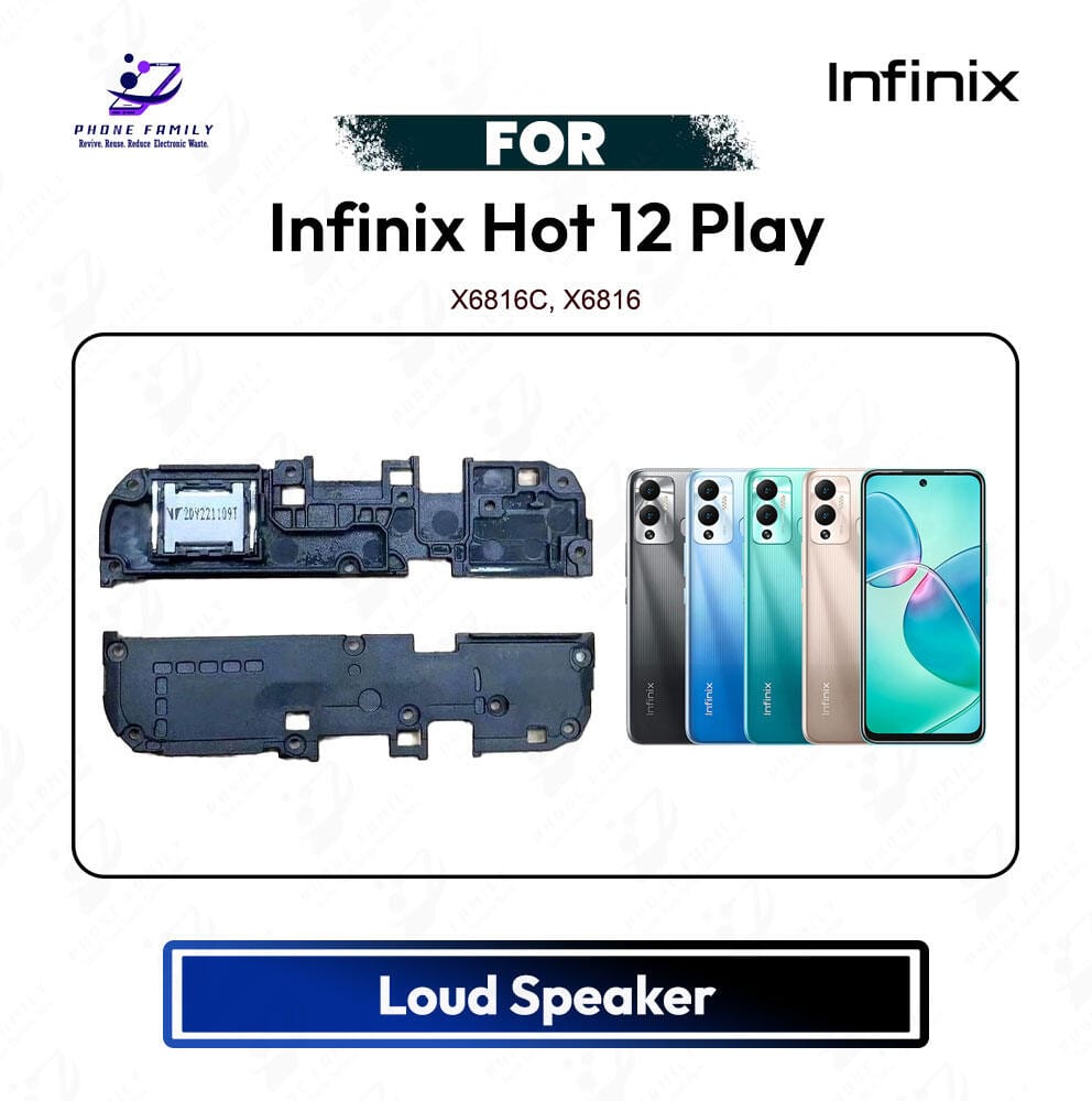 Infinix Hot 12 Play Loud Speaker Ringer Buzzer Module Sound Speaker Repair Replacement Spare Part High Quality (X6816C, X6816) Loudspeaker Price in Bangladesh - Mobile.com.bd
