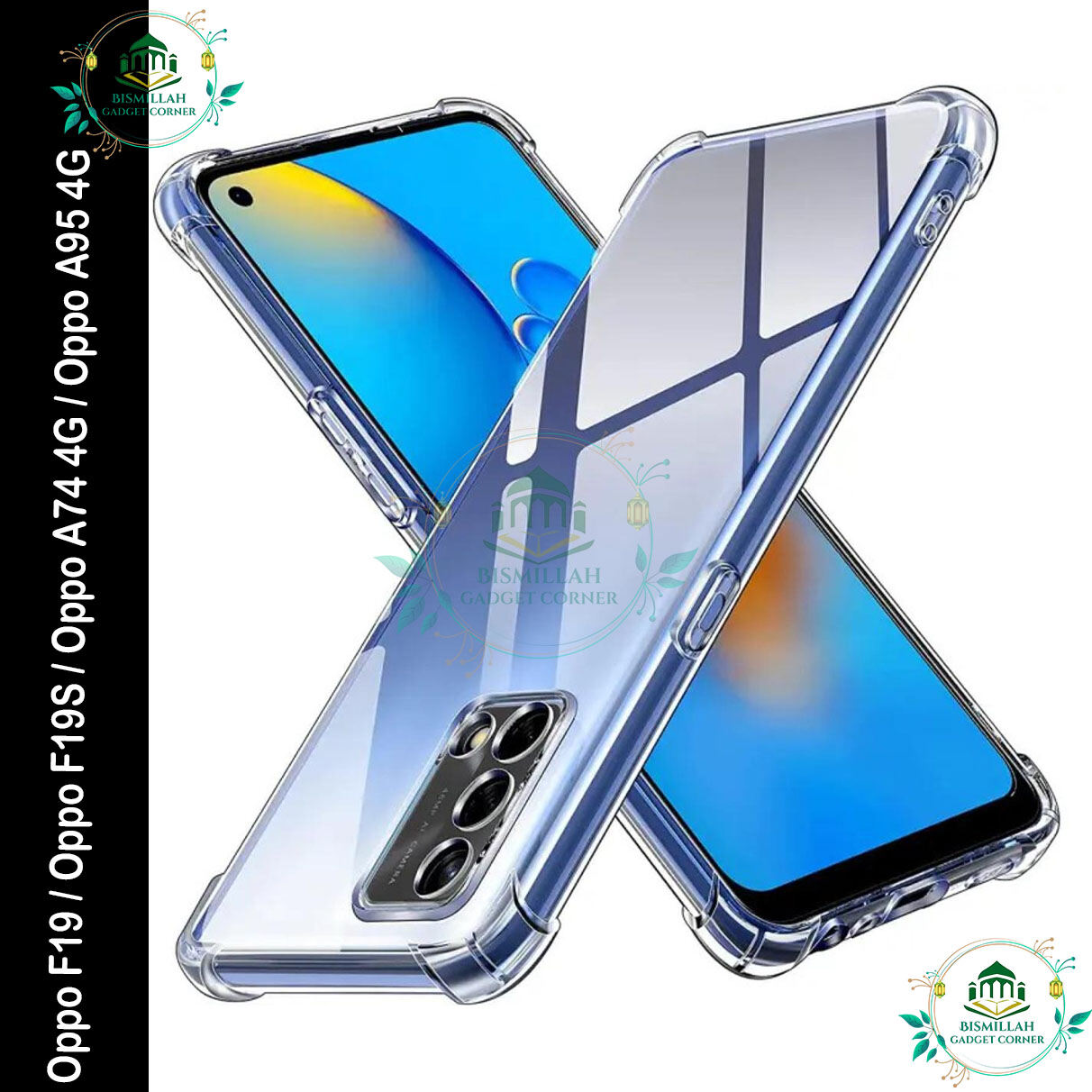 Transparent back cover For Oppo F19 / Oppo F19S / Oppo A74 4G / Oppo A95 4G Luxury transparent Protect Back Cover Soft Case