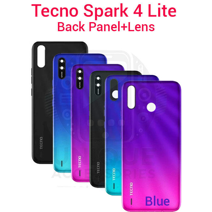 Tecno Spark 4 Lite KC8S Back Panel/Backshell/ Casing + With Camera Lens + Side Buttons With Logo-All Colors Available Back Panels & Housings Price in Bangladesh - Mobile.com.bd