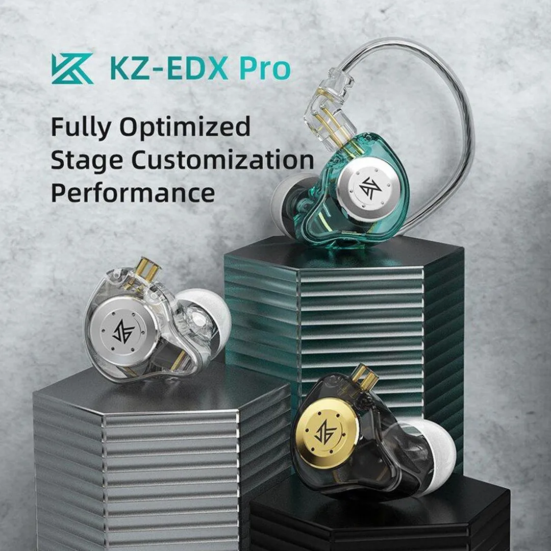 KZ EDX Pro Hi-Fi Bass Dual Magnetic Dynamic Earbuds with Mic - Price in Bangladesh
