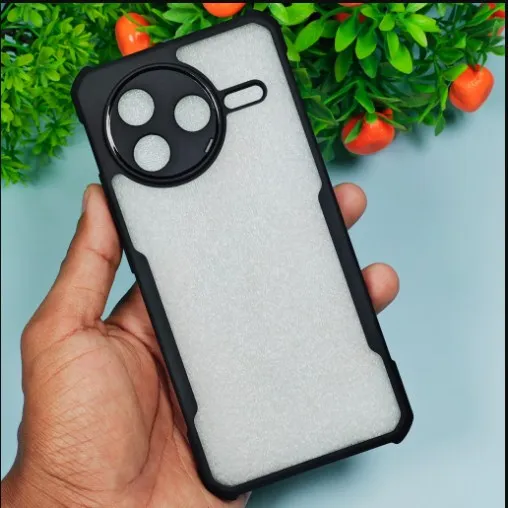 Xundd Back Cover for Redmi K80 Transparent Hybrid Hard PC Back Bumper