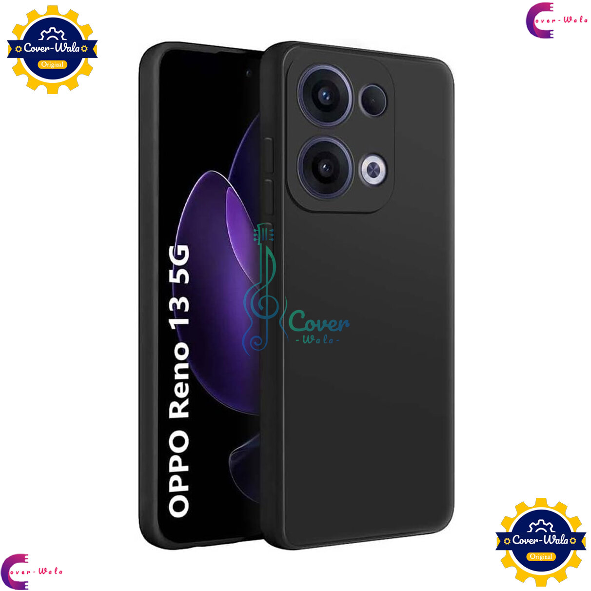 Transparent Back Clear Cover case + Xundd Protective Cover + Silicone Back Cover With Camera Protection Specially Designed For OPPO Reno 13 5G Back Cover.
